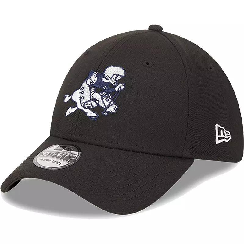 Men's New Era Black Dallas Cowboys Retro Joe Main 39THIRTY Flex Hat, Size: Small/Medium Product Image