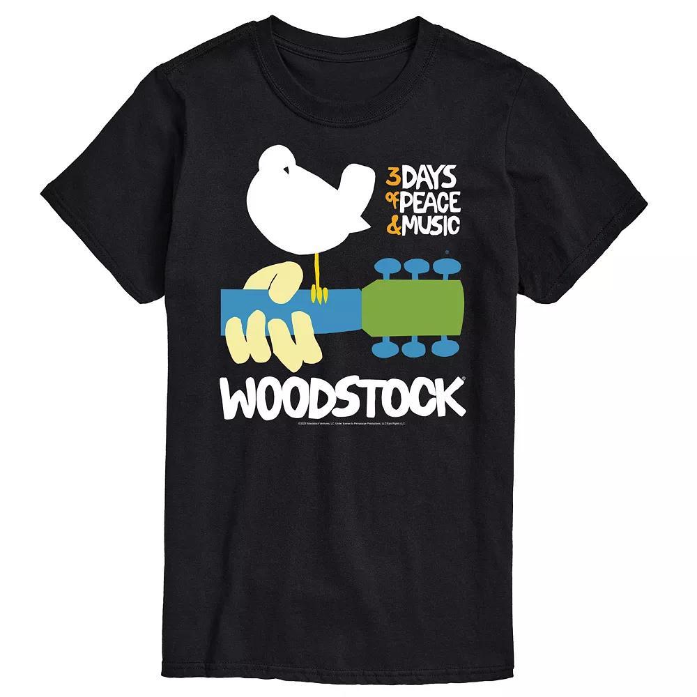 Big & Tall Woodstock Graphic Tee, Men's, Size: 4XB, Black Product Image