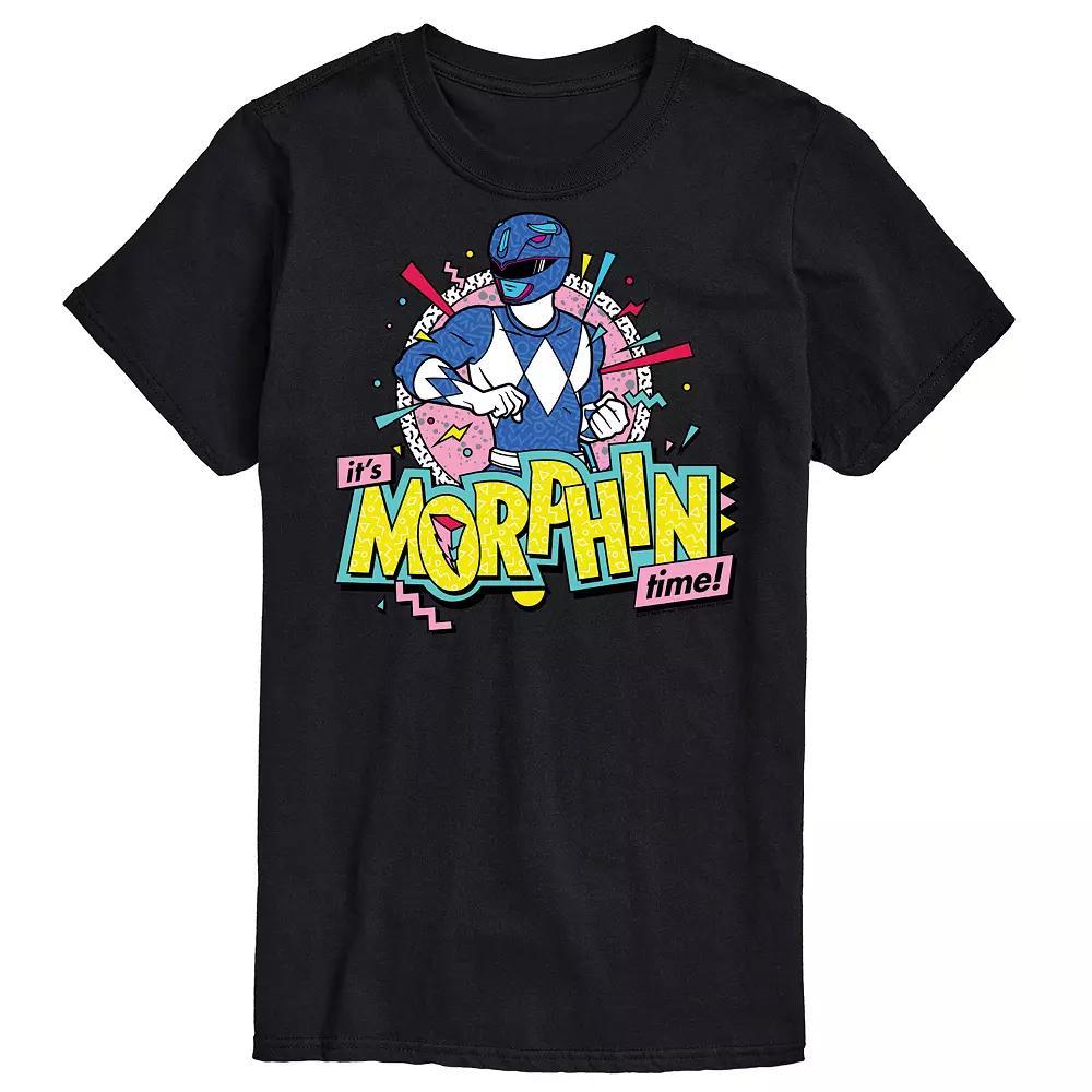Mens Power Rangers Morphin Time Blue Graphic Tee Product Image