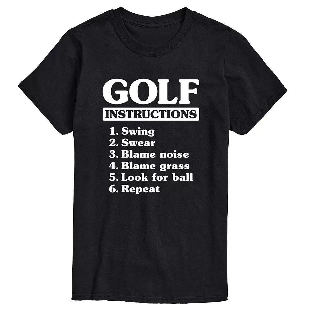 Mens Golf Instructions Graphic Tee Product Image