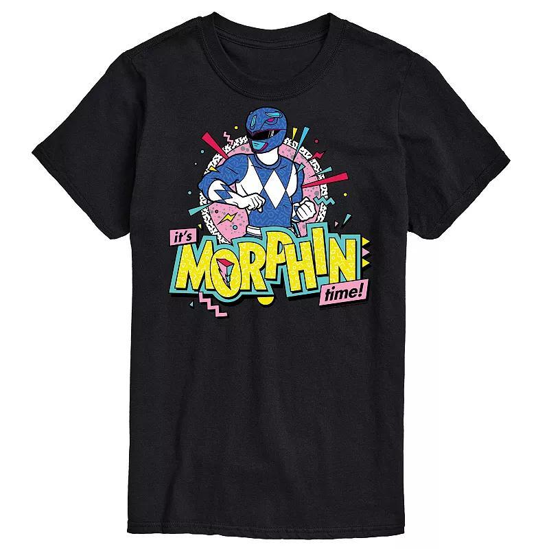 Mens Power Rangers Morphin Time Blue Graphic Tee Product Image