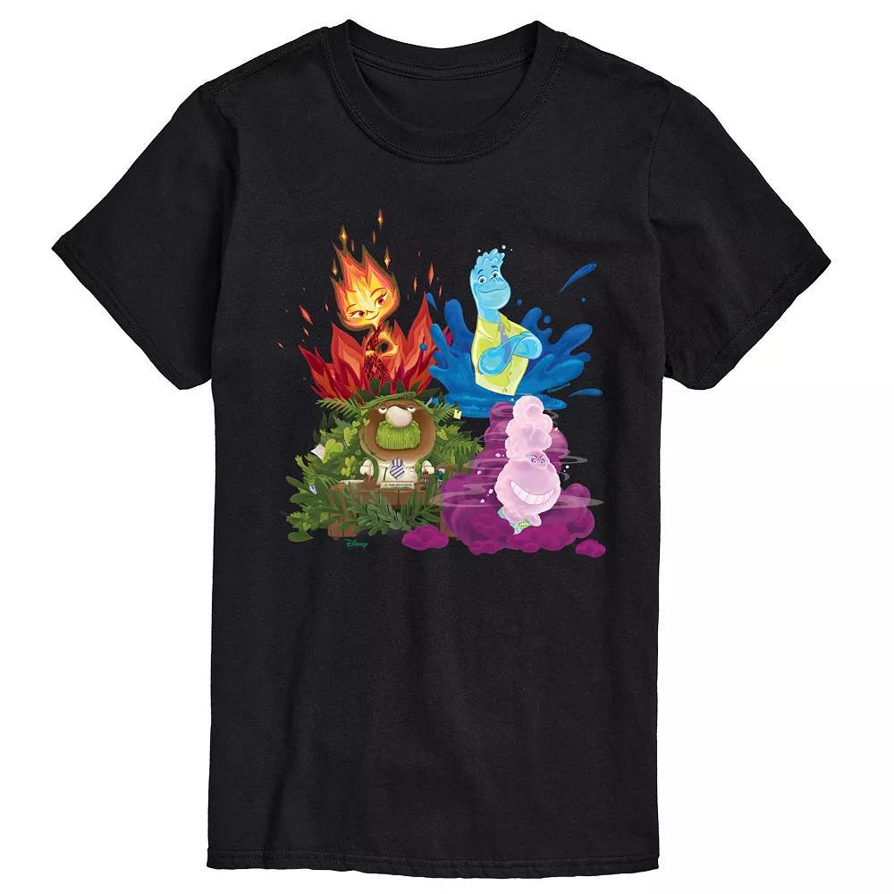 Disneys Elemental Big & Tall Group Graphic Tee, Mens Product Image