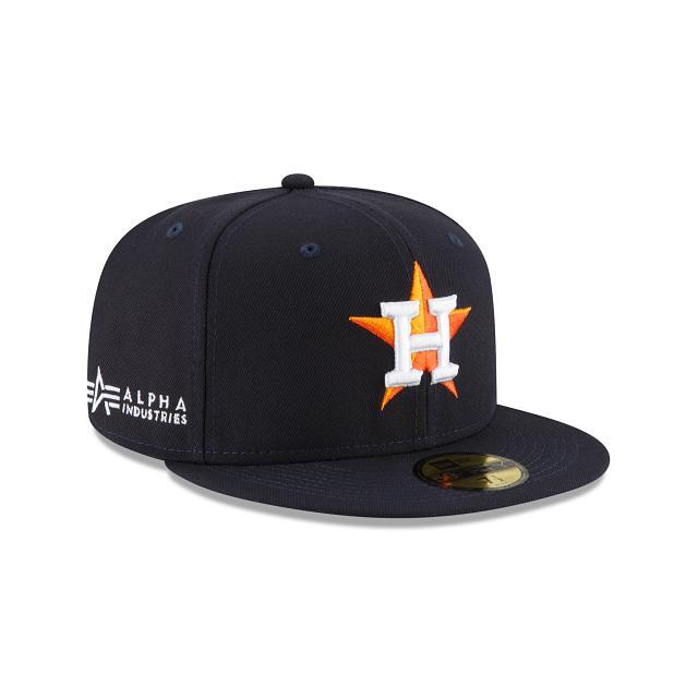 Alpha Industries X Houston Astros Dual Logo 59FIFTY Fitted Hat Male Product Image