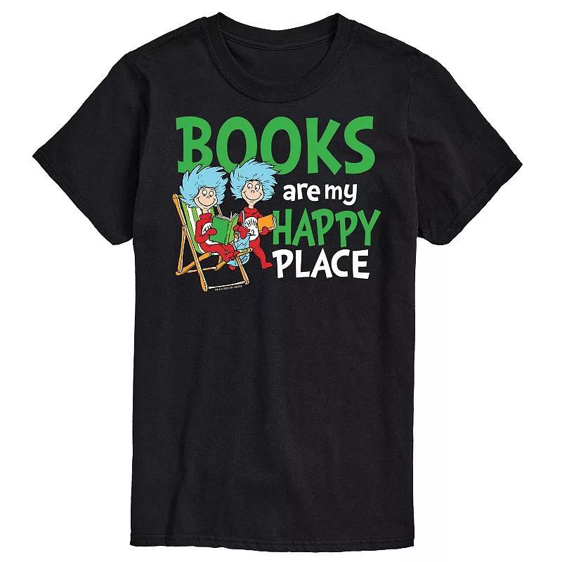 Big & Tall Dr. Seuss Books Are My Happy Place Graphic Tee, Mens Blue Product Image