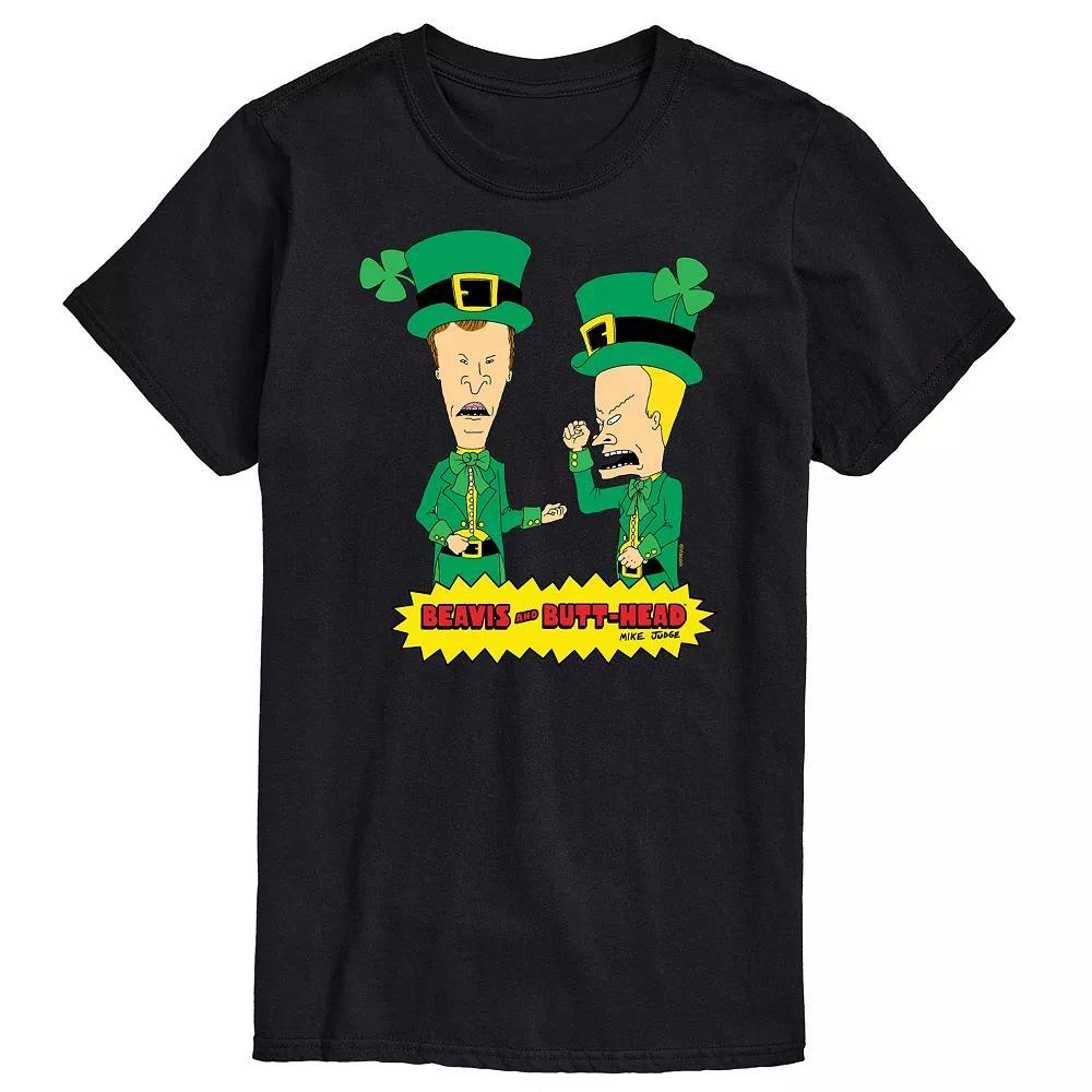Big & Tall Beavis & Butthead St. Patrick's Day Tee, Men's, Size: 5XB, Black Product Image