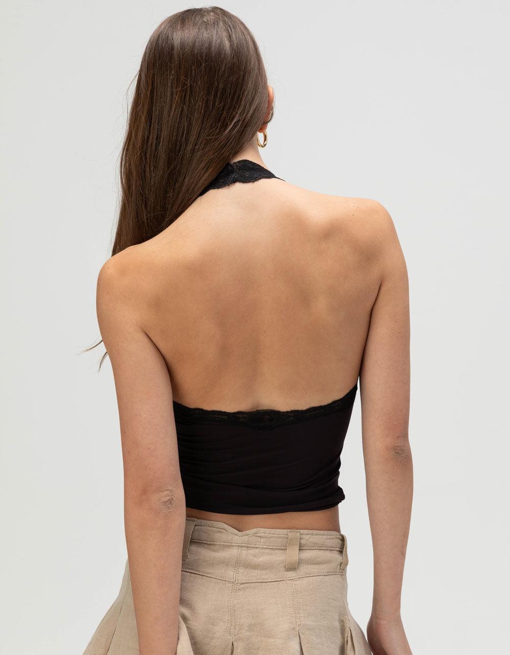 BDG Urban Outfitters Je T'aime Womens Halter Top - BLACK Product Image