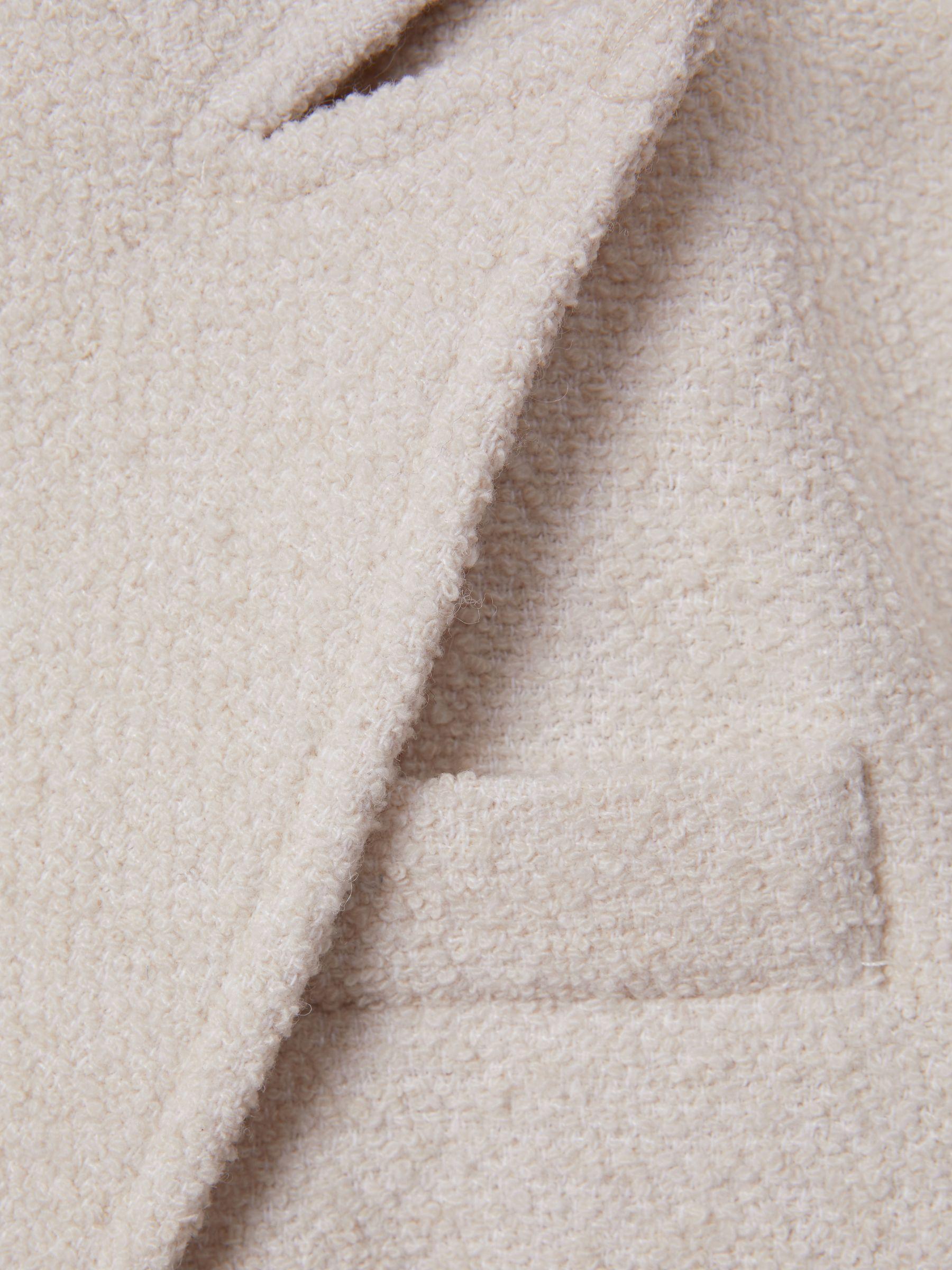 Meotine Wool Blend Boucle Coat in Cream Product Image
