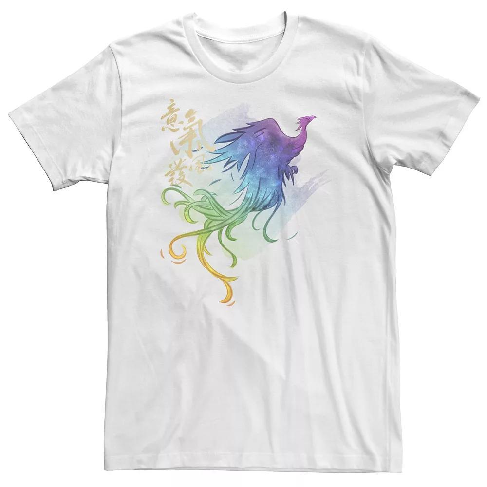 Big & Tall Disney Mulan Live Action Phoenix Watercolor Tee, Men's, Size: XLT, White Product Image