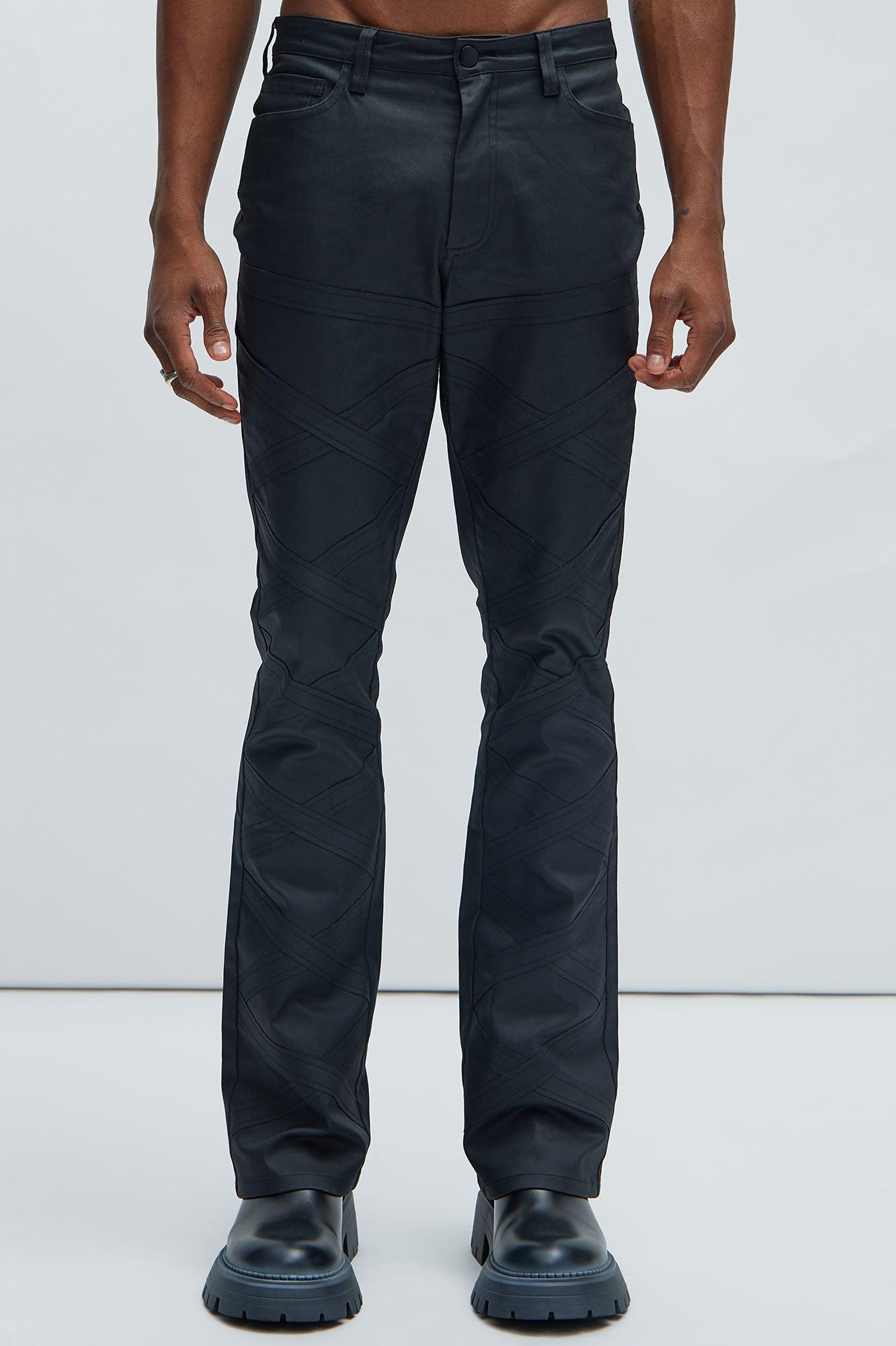 LLoyd Waxed Stacked Slim Flare Jeans - Black Product Image