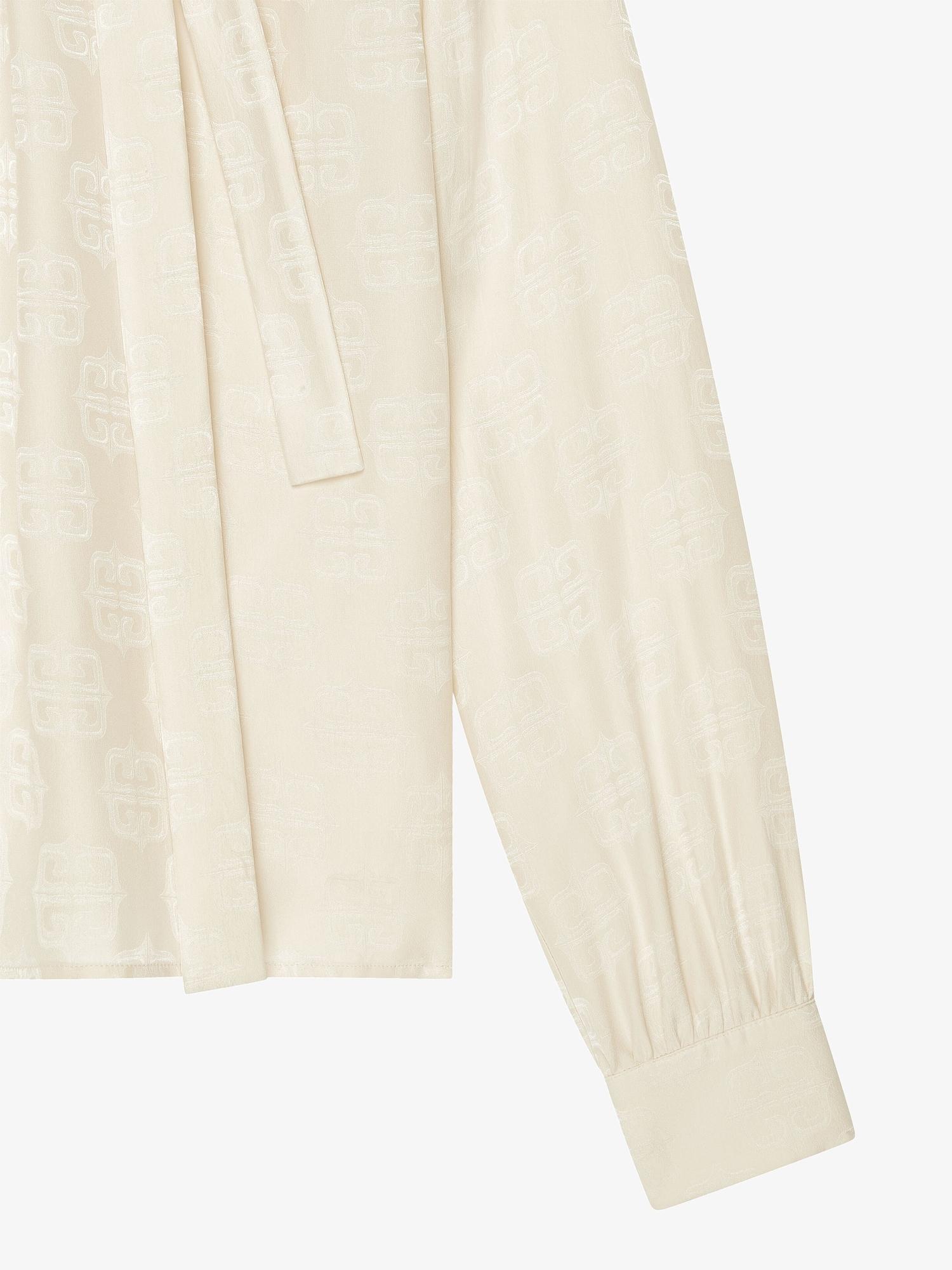 Blouse in 4G Liquid jacquard with lavallière Product Image