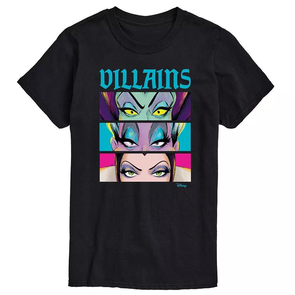 Disney Villains Big & Tall Villains Stacked Graphic Tee, Mens Blue Product Image