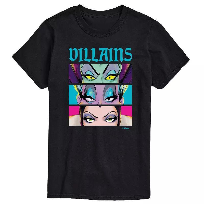 Disney Villains Big & Tall Villains Stacked Graphic Tee, Mens Blue Product Image