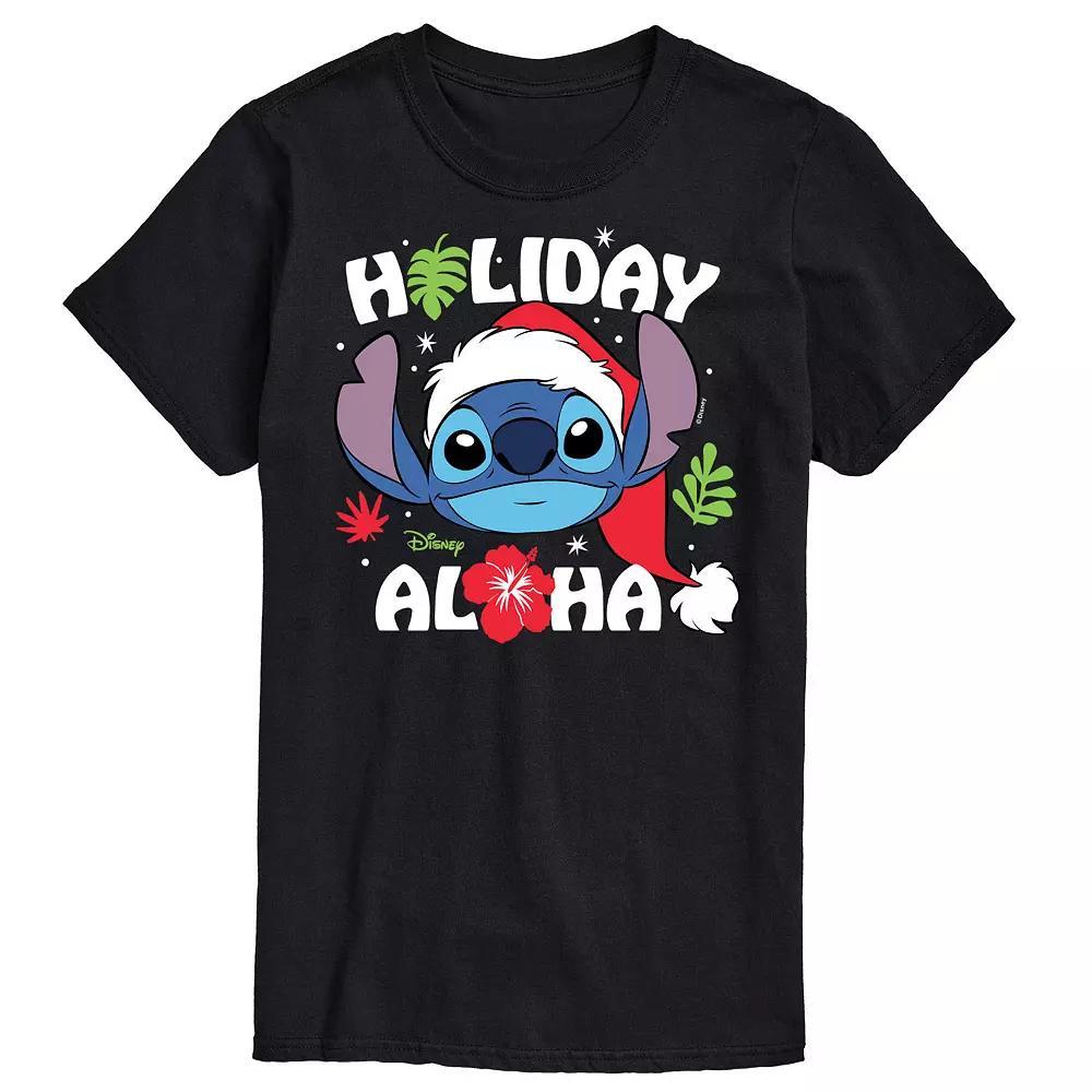 Disneys Lilo & Stitch Mens Holiday Aloha Graphic Tee Product Image