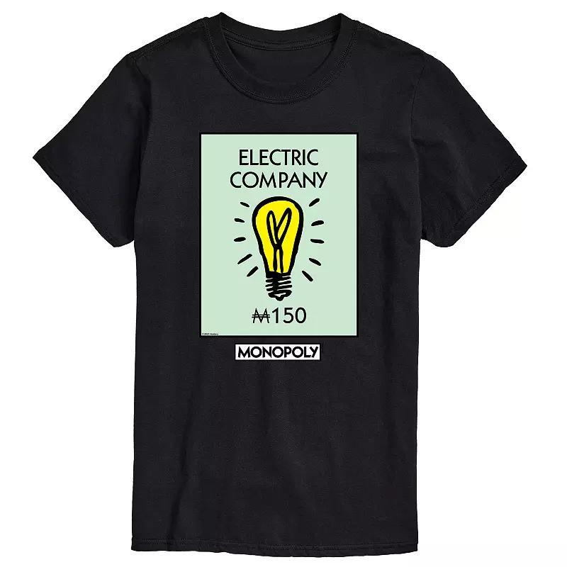 Big & Tall Monopoly Electric Company Graphic Tee, Mens Product Image