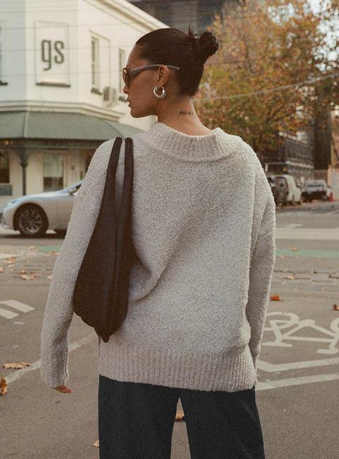 Mich Knit Sweater Beige Product Image