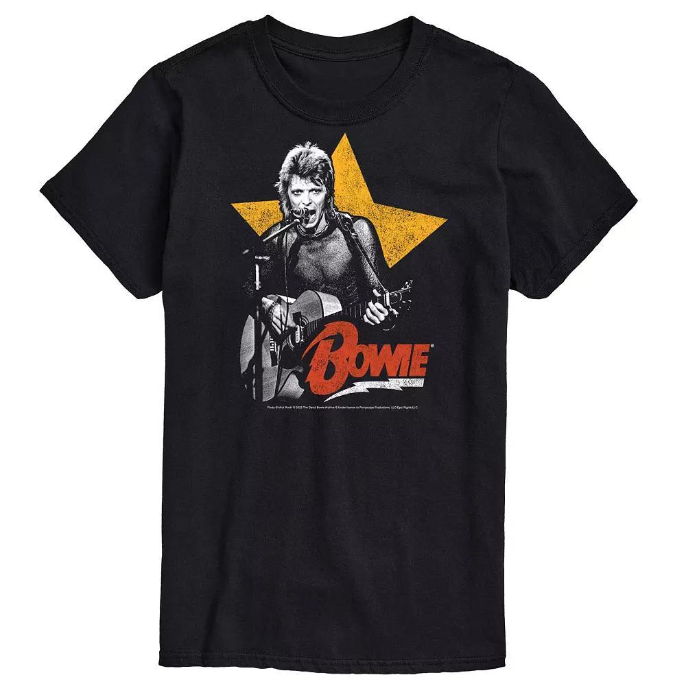 Big & Tall David Bowie Guitar Graphic Tee, Mens Product Image