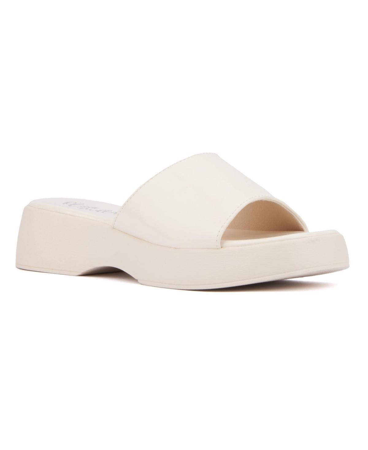 Olivia Miller Women's Ambition Platform Sandals, Size: 10, White Product Image