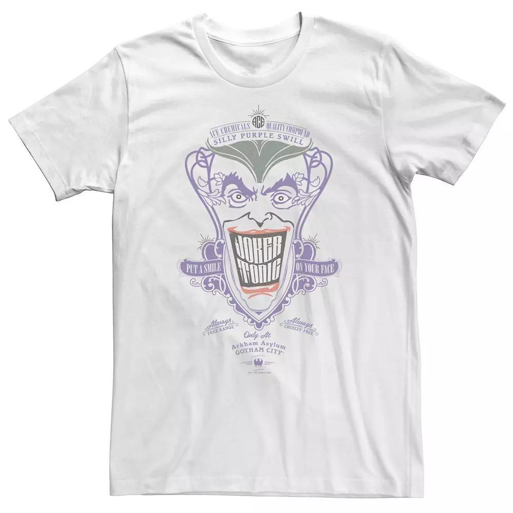 Big & Tall Batman Joker Tonic Logo Tee, Men's, Size: 4XL Tall, White Product Image
