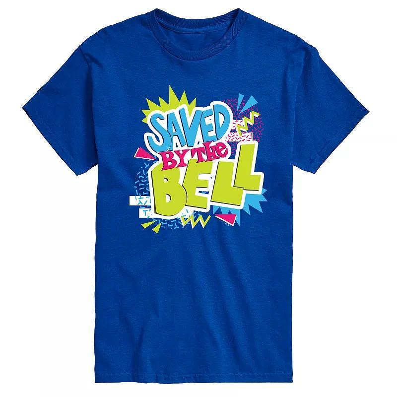Mens Saved By The Bell Tee Graphic Tee Blue Product Image