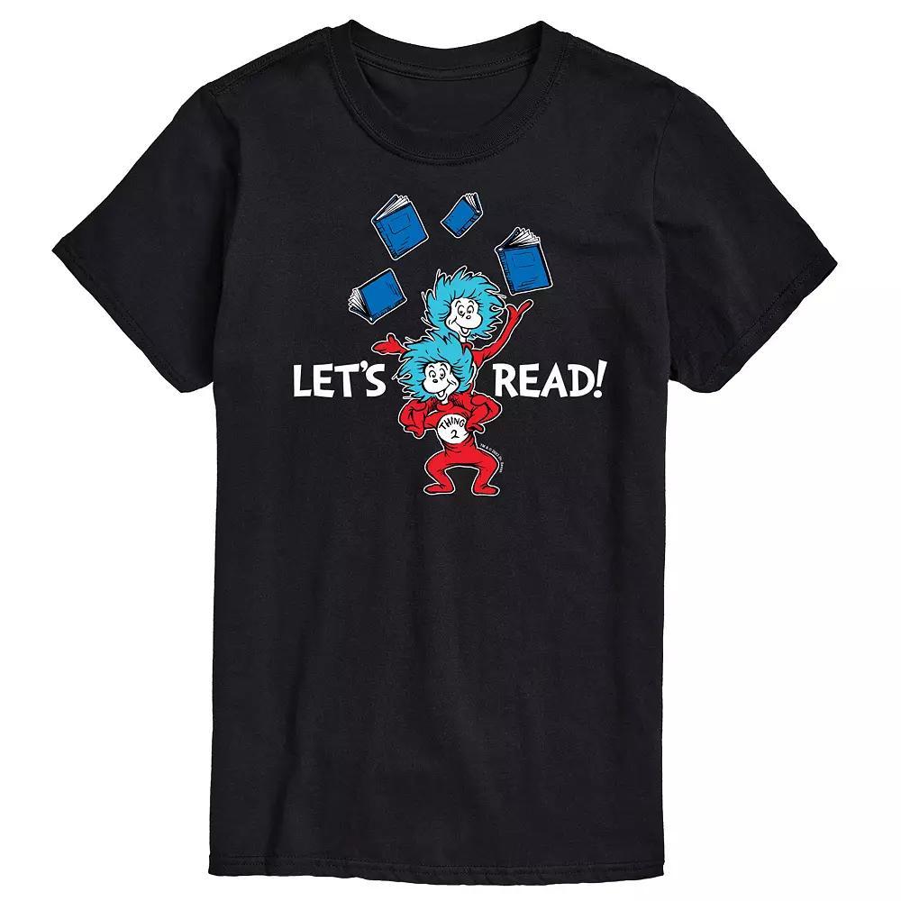 Mens Dr. Seuss The Cat in the Hat Lets Read Graphic Tee Product Image