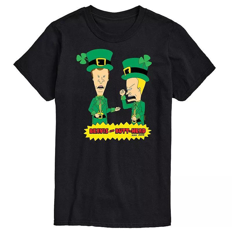 Big & Tall Beavis & Butthead St. Patrick's Day Tee, Men's, Size: 5XB, Black Product Image