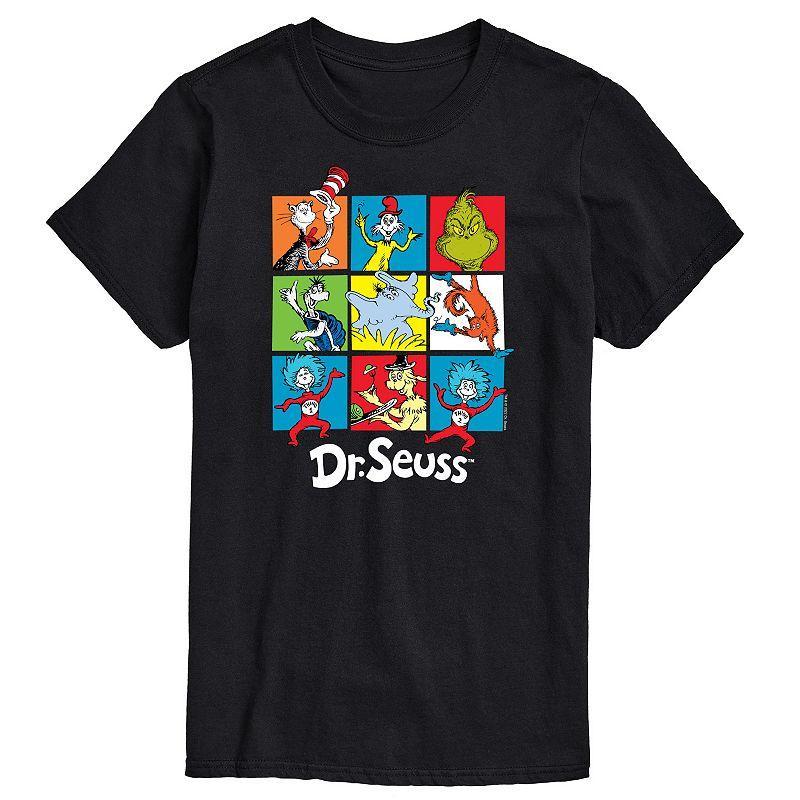 Big & Tall Dr Seuss Grid Tee, Mens Product Image