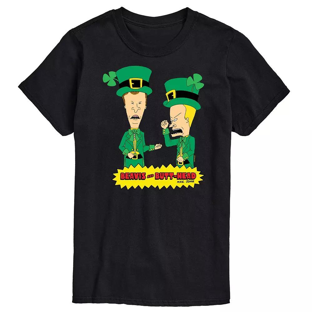 Big & Tall Beavis & Butthead St. Patrick's Day Tee, Men's, Size: 5XB, Black Product Image