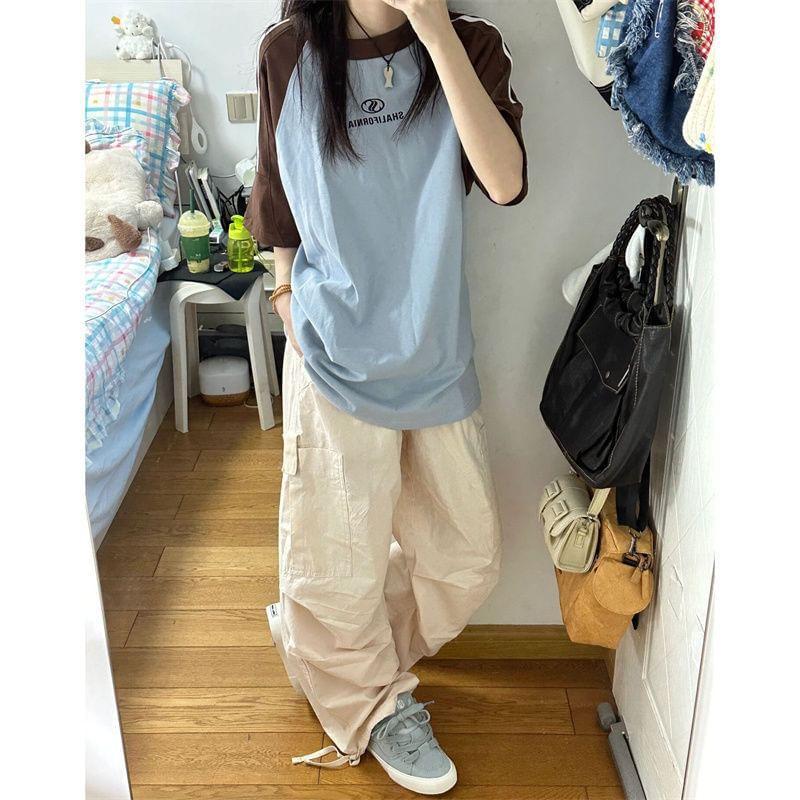 Short Sleeve Round Neck Printed Loose T-Shirt Product Image