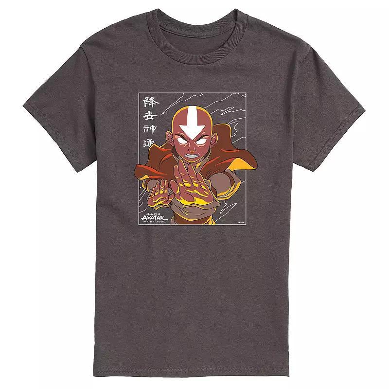 Mens Avatar State Aang Tee Grey Product Image