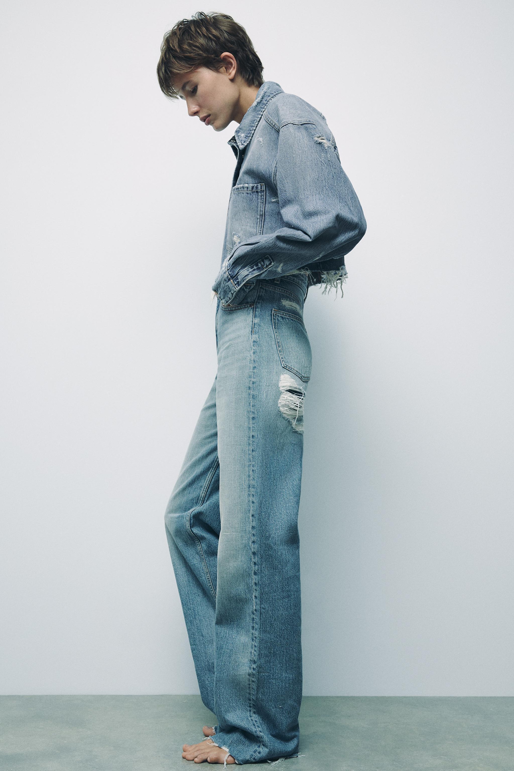 FULL LENGTH TRF HIGH RISE WIDE LEG JEANS Product Image