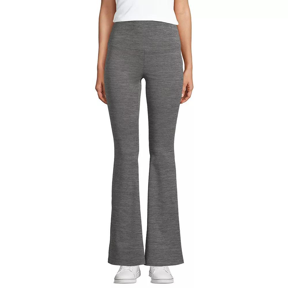 Women's Lands' End Active High Impact High-Rise Slim Flare Pants, Size: Medium, Grey Heather Product Image