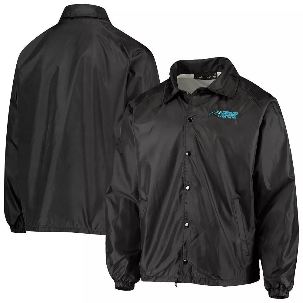 Mens Carolina Panthers Coaches Classic Raglan Full-Snap Windbreaker Jacket Product Image