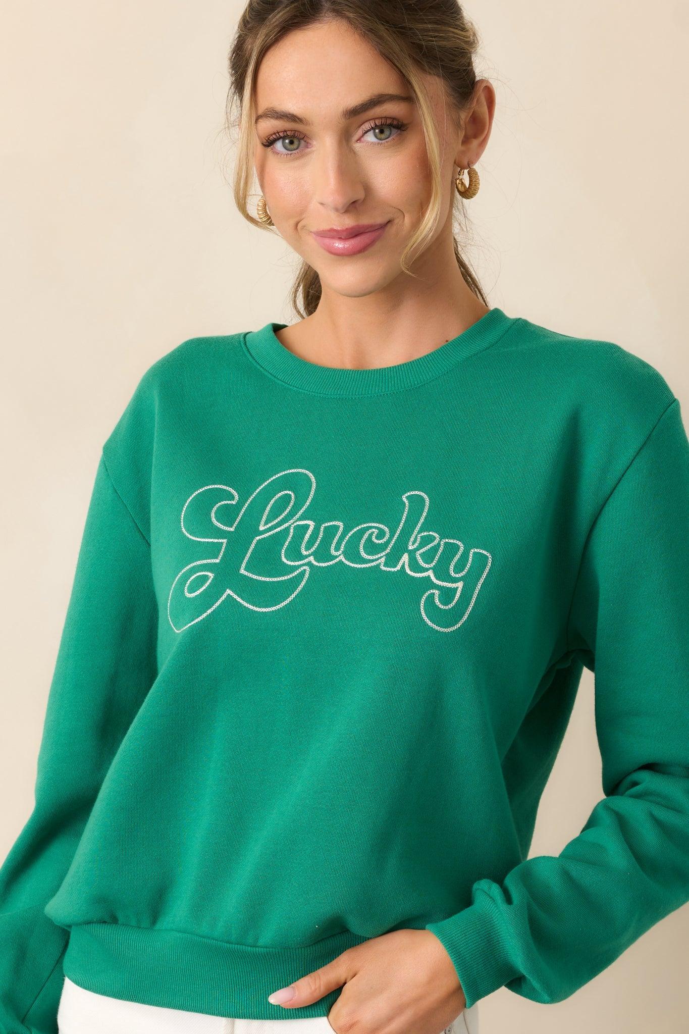 Z Supply Lucky Green Sweatshirt Product Image