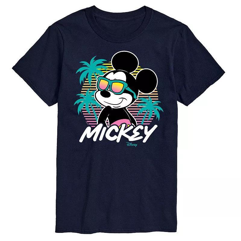 Disney's Mickey Mouse Men's Sunset Shades Graphic Tee, Size: Small, Blue Product Image