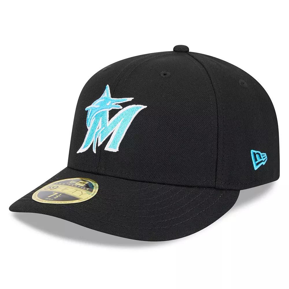 Men's New Era Black Miami Marlins 2024 Father's Day Low Profile 59FIFTY Fitted Hat, Size: 7 3/8 Product Image