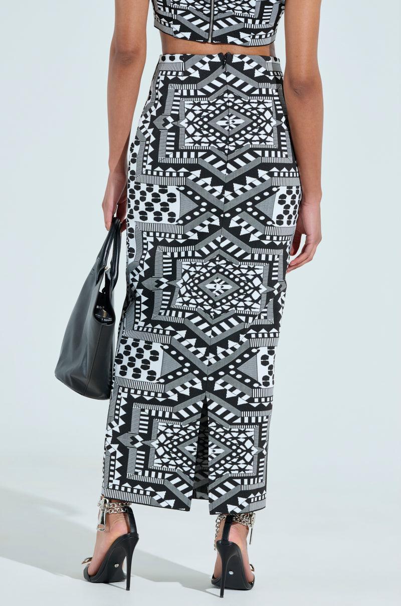 VACA MODE ABSTRACT MAXI SKIRT Product Image