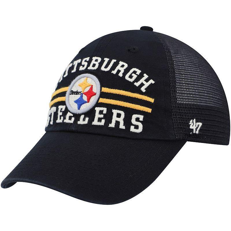 Mens 47 Pittsburgh Steelers Highpoint Trucker Clean Up Snapback Hat Product Image