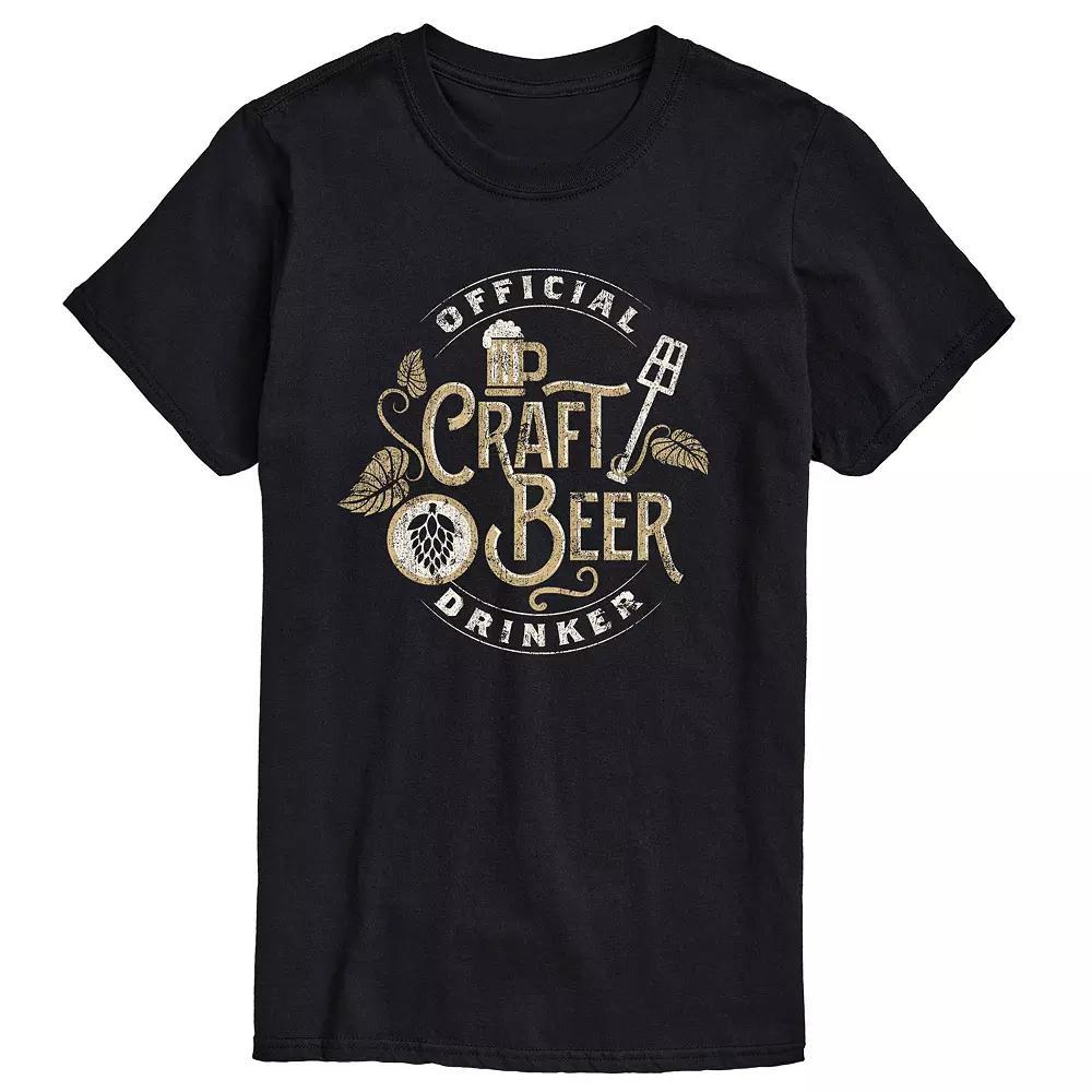 Big & Tall Official Craft Beer Tee, Men's, Size: 4XB, Black Product Image