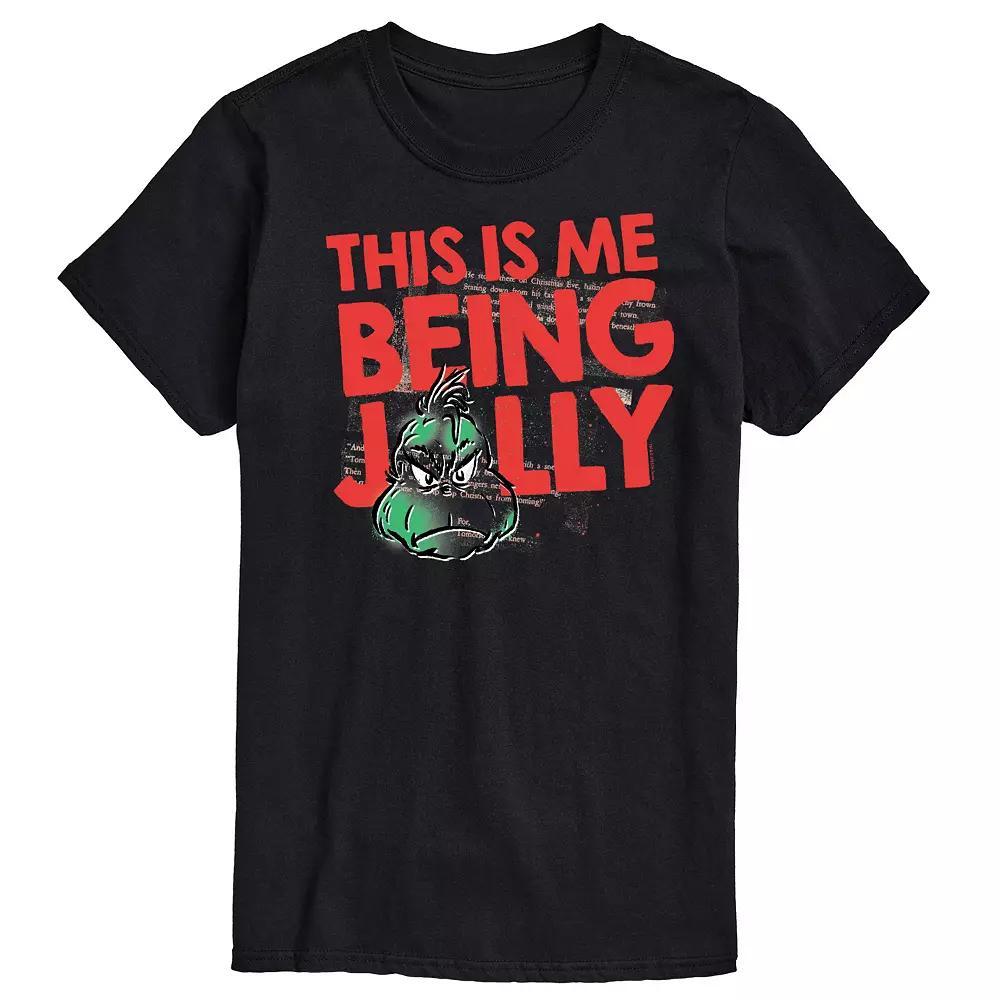 Big & Tall Dr. Seuss The Grinch This Is Me Being Jolly Graphic Tee, Mens Product Image