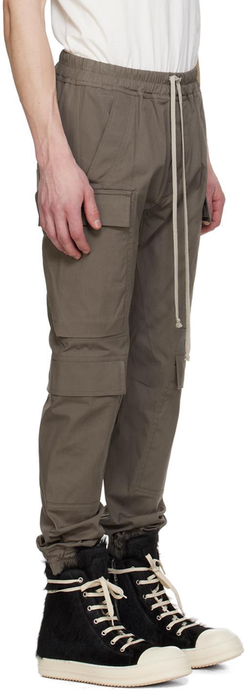RICK OWENS Gray Mastodon Mega Cargo Pants In 34 Dust Product Image