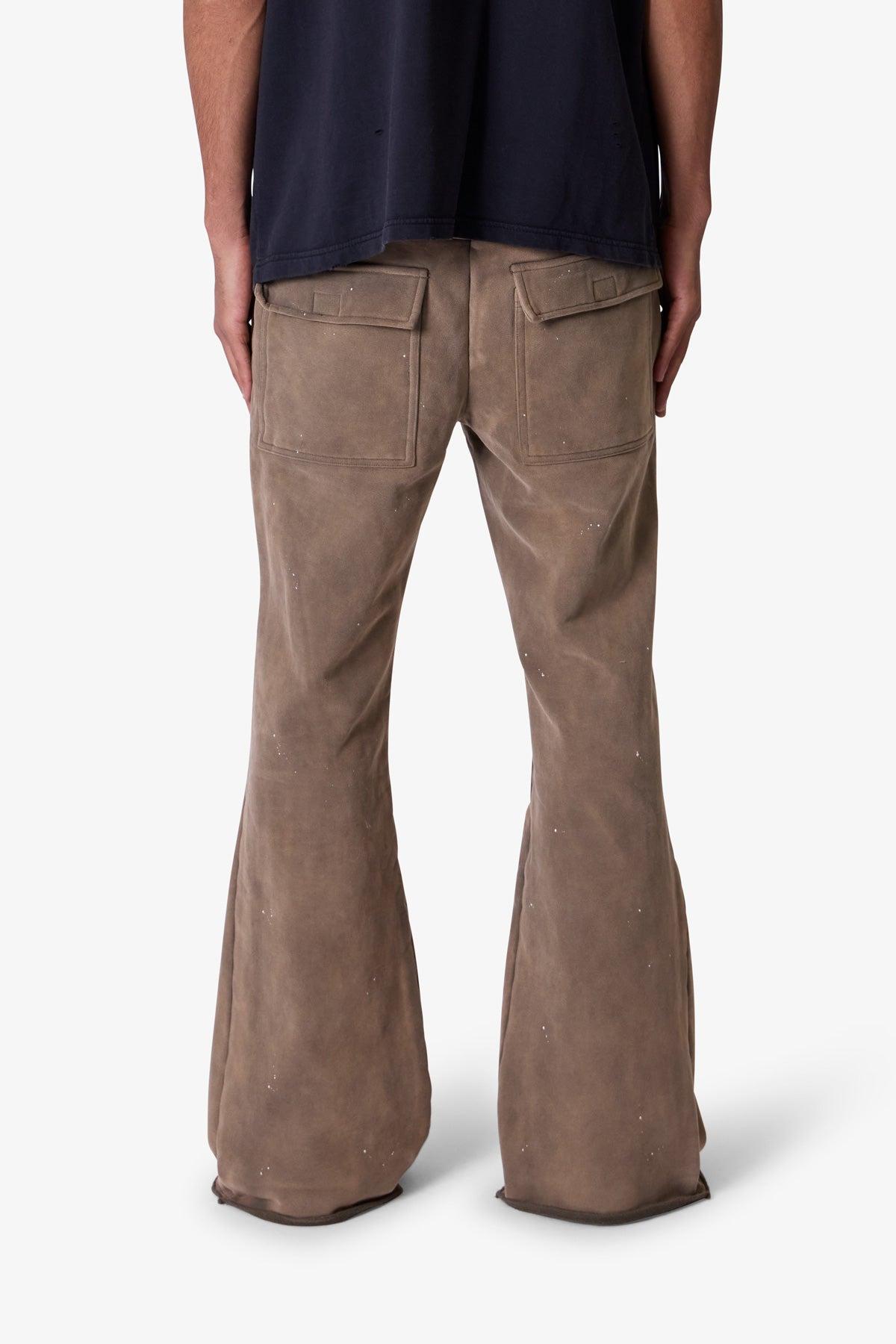 Zipper Flare Sweatpants - Olive Product Image