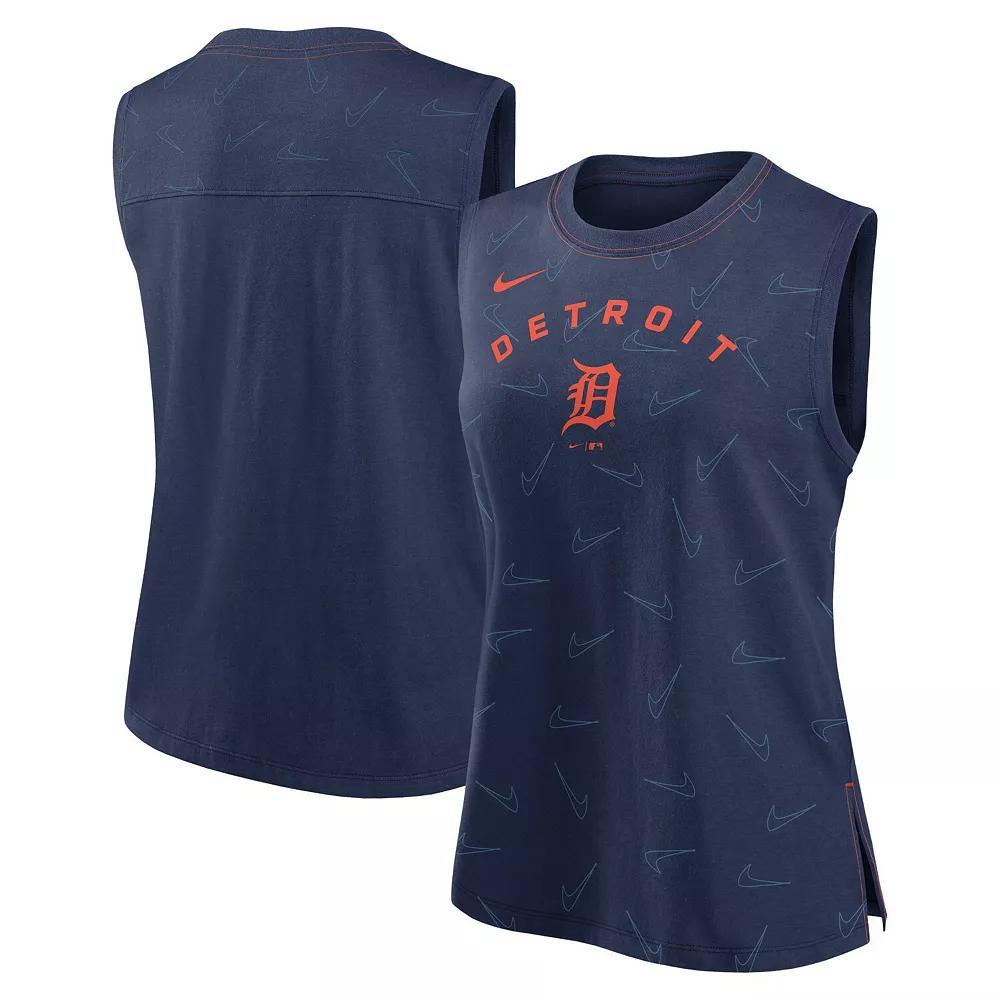 Women's Nike Navy Detroit Tigers Muscle Play Tank Top, Size: Small, Blue Product Image