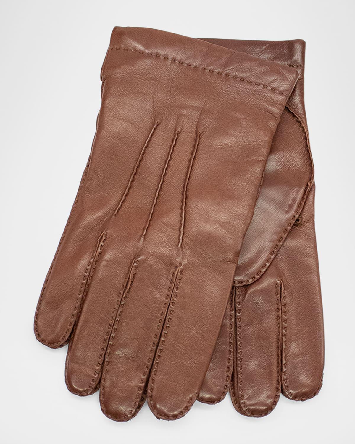 Mens Cashmere-Lined Handsewn Leather Gloves Product Image