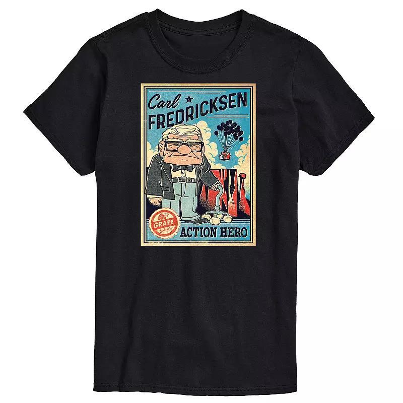 Disney / Pixar's UP Big & Tall Carl Graphic Tee, Men's, Size: Large Tall, Black Product Image