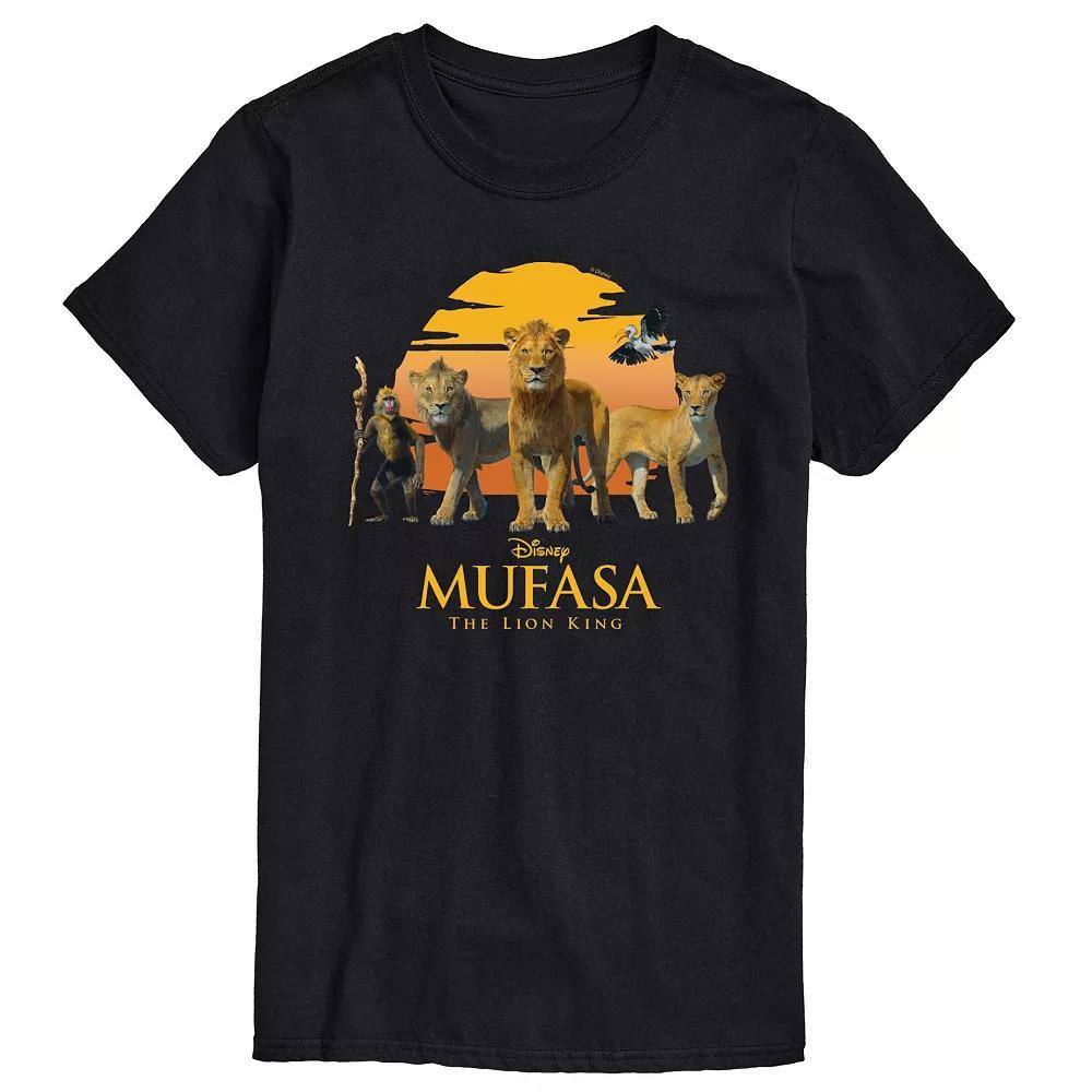 Disney's Mufasa: The Lion King Sun Men's Group Graphic Tee, Size: XL Tall, Black Product Image