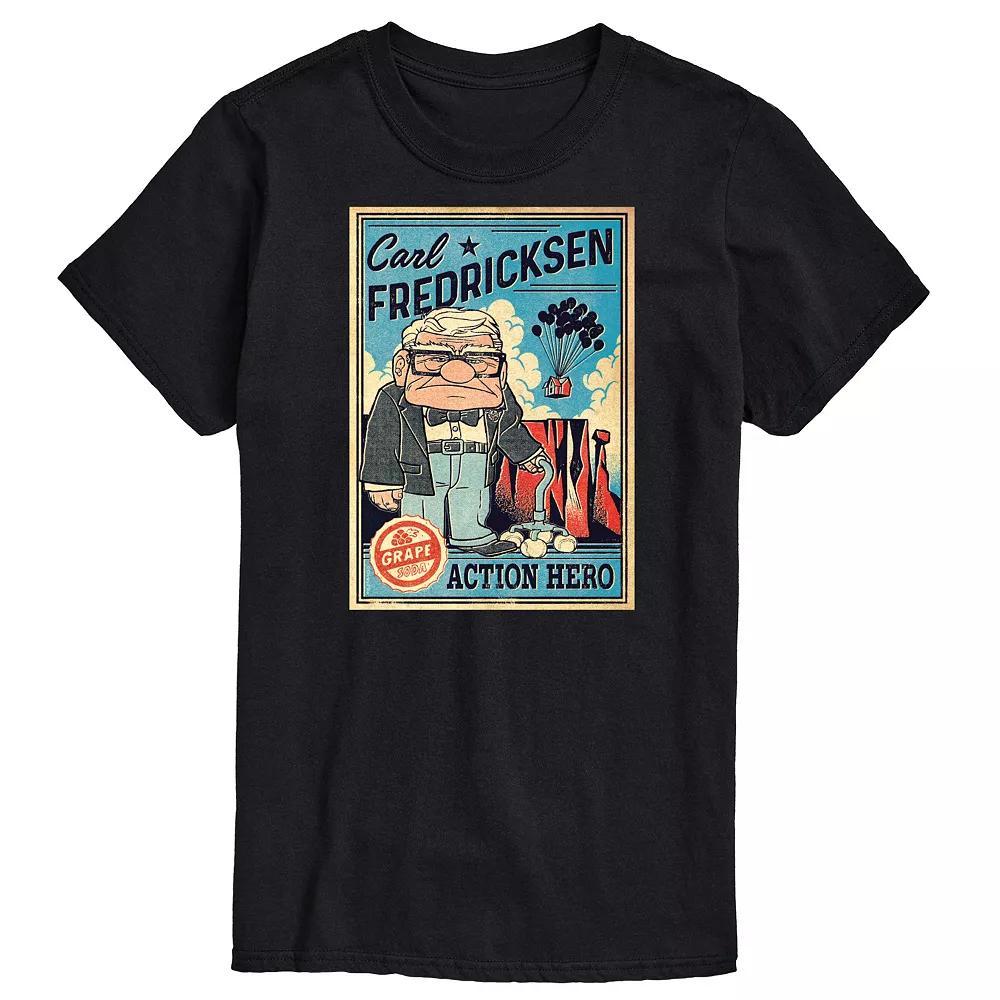 Disney / Pixar's UP Big & Tall Carl Graphic Tee, Men's, Size: Large Tall, Black Product Image