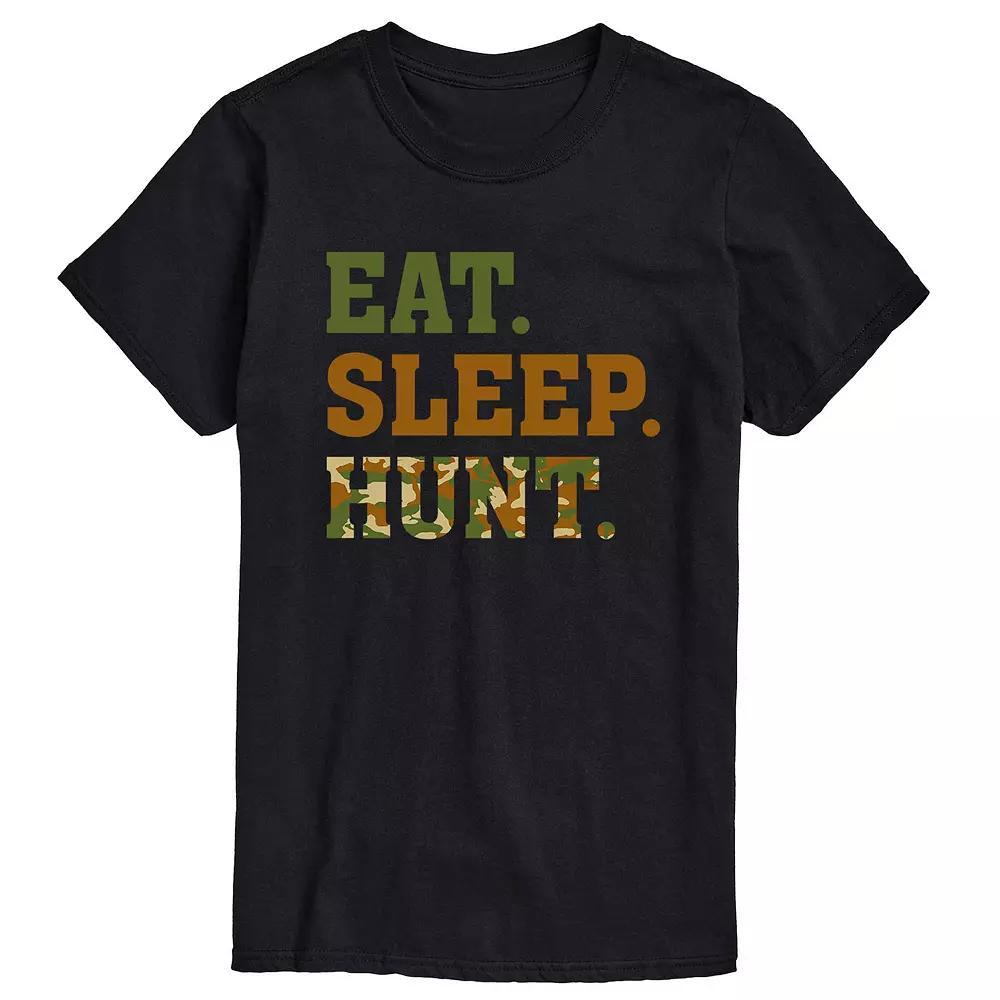 Big & Tall Eat Sleep Hunt Tee, Men's, Size: 5XB, Black Product Image