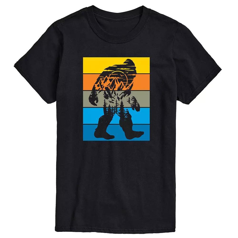 Men's Retro Sasquatch Mountain Tee, Size: XL, Black Product Image