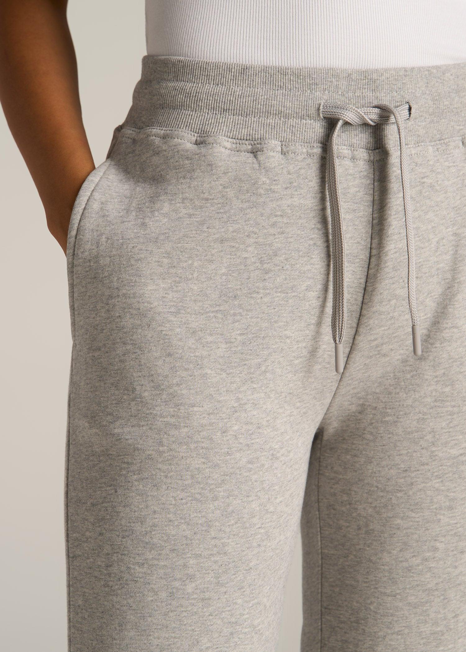 Wearever Fleece Open-Bottom Sweatpants for Tall Women in Heather Cloud White Female Product Image