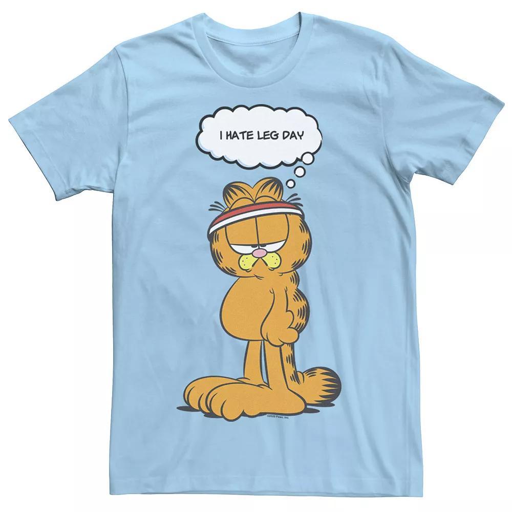 Men's Garfield Leg Day Comic Tee, Size: Large, Light Blue Product Image